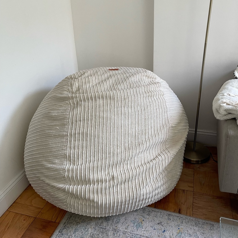 Corduroy bean bag - converts into fluffy full size bed